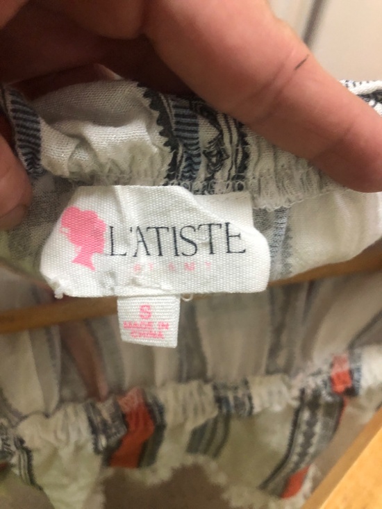 L'ATISTE Romper Womens Size S Abstract Art Colorful Fun Conversation - Picture 5 of 5